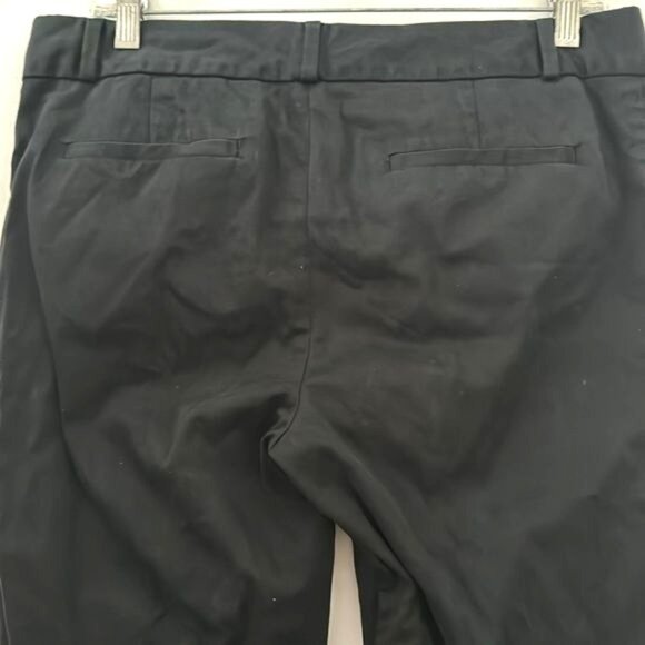 Banana Republic Hampton Fit Black Cotton Pants Size 8 Womens Trousers - Picture 5 of 7